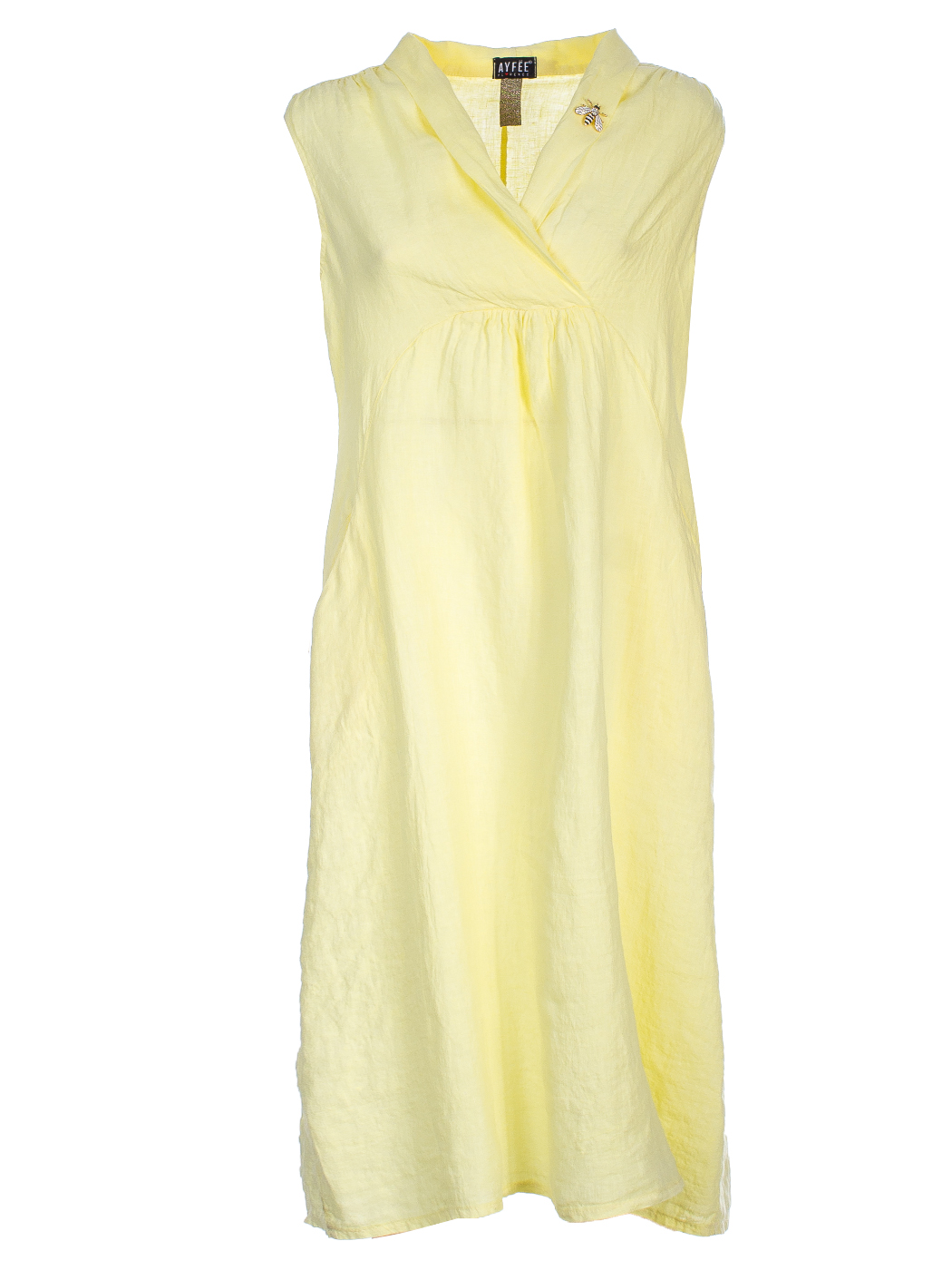 ABITO SENZA MANICA SCOLLO V , 3TG - YELLOW